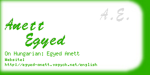 anett egyed business card